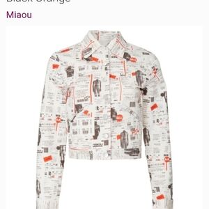 Miaou Lex Newsprint Denim Jacket